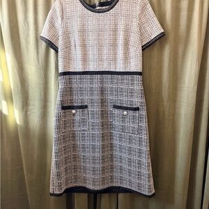 Karl Lagerfeld Black and White Patterned Dress